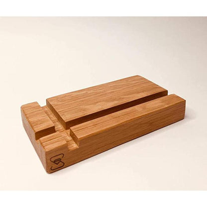 Natural Wooden Smartphone Holder | Minimalist Bamboo Stand for iPhone, Samsung, Oppo