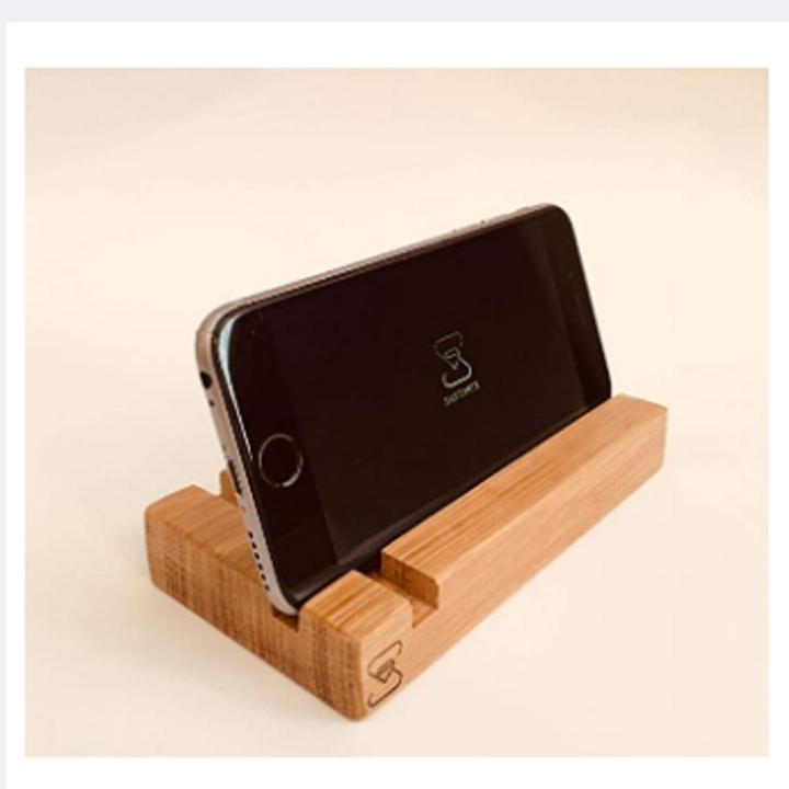 Natural Wooden Smartphone Holder | Minimalist Bamboo Stand for iPhone, Samsung, Oppo