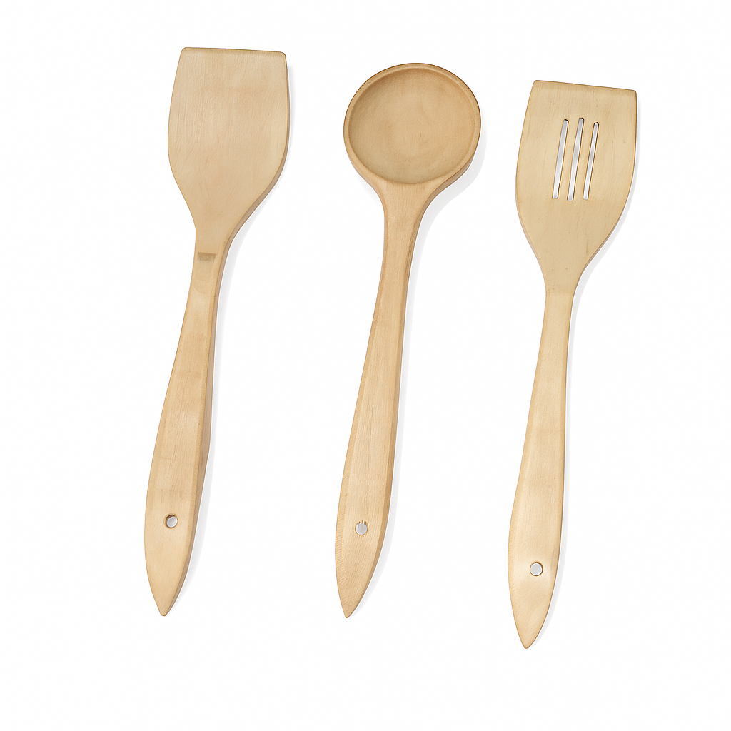 3 piece wooden spoon set | wooden cooking spoon 3 piece