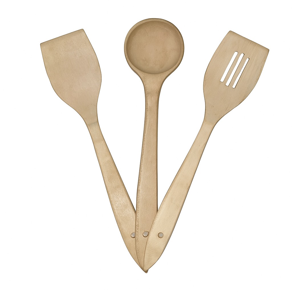 3 piece wooden spoon set | wooden cooking spoon 3 piece