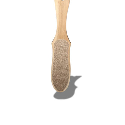 Wooden Foot Filer with Dual-Sided Coarse Surface – Pedicure Scraper & Callus Remover for Hard & Dead Skin | Wooden Handle Foot Scrubber