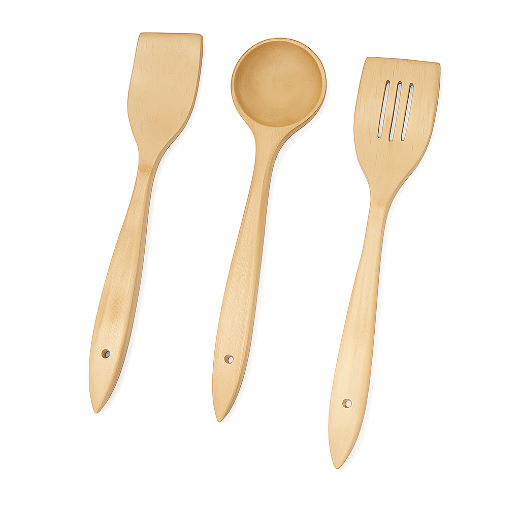 3 piece wooden spoon set | wooden cooking spoon 3 piece