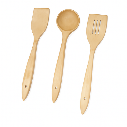 3 piece wooden spoon set | wooden cooking spoon 3 piece