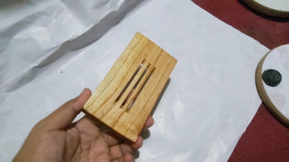 Wooden Soap Holder – Natural Bamboo Soap Dish | Stylish & Durable Sabun Dani for Bathroom & Kitchen Use